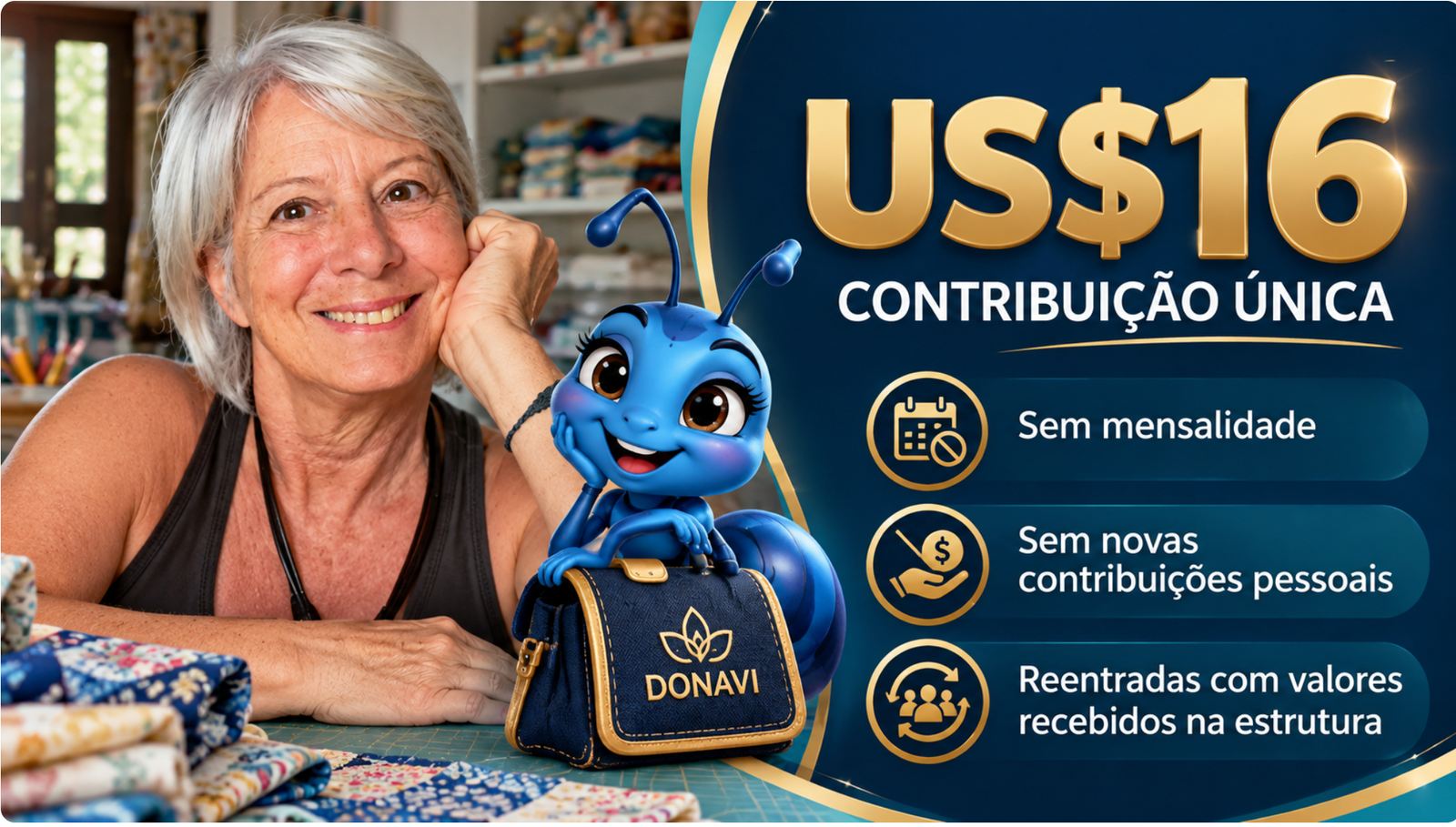 DONAVI: contribuição única de US$ 16 — preciso pagar novamente?
